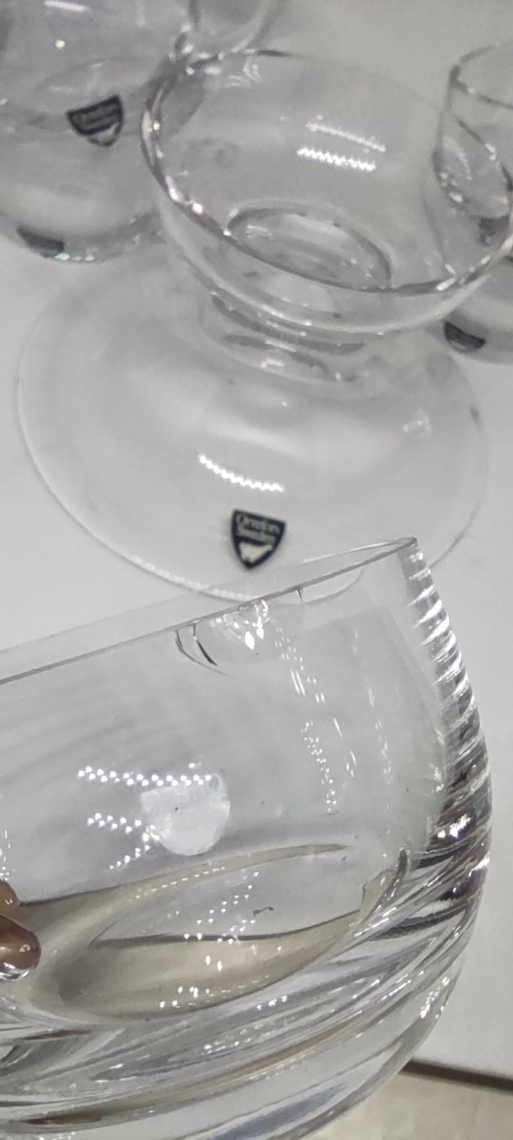 Svečturis un 6 krūzes (Orrefors Sweden)